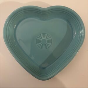 Fiesta Heart-Shaped Ceramic Dish - Turquoise